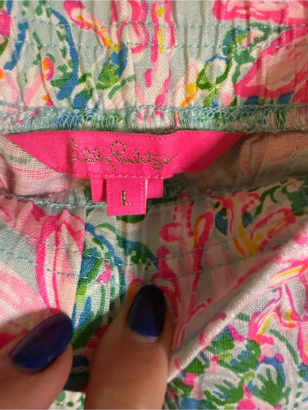 Lilly Pulitzer Lilo Linen Shorts Size Large pockets - Picture 7 of 9